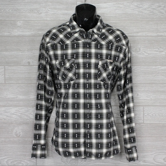 Lucky Brand Other - Lucky Brand Western Style Shirt Black White Sz XL